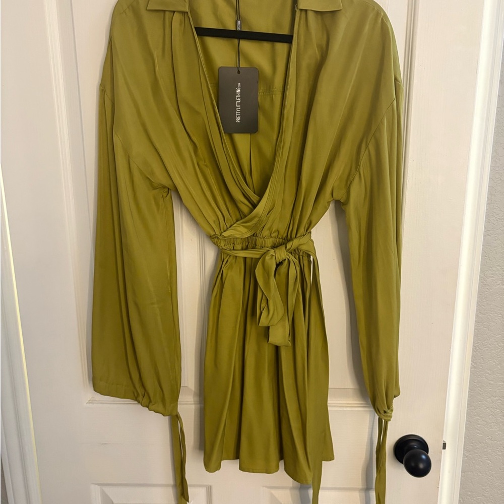 PrettyLittleThing Mustard Yellow Shirt Dress
